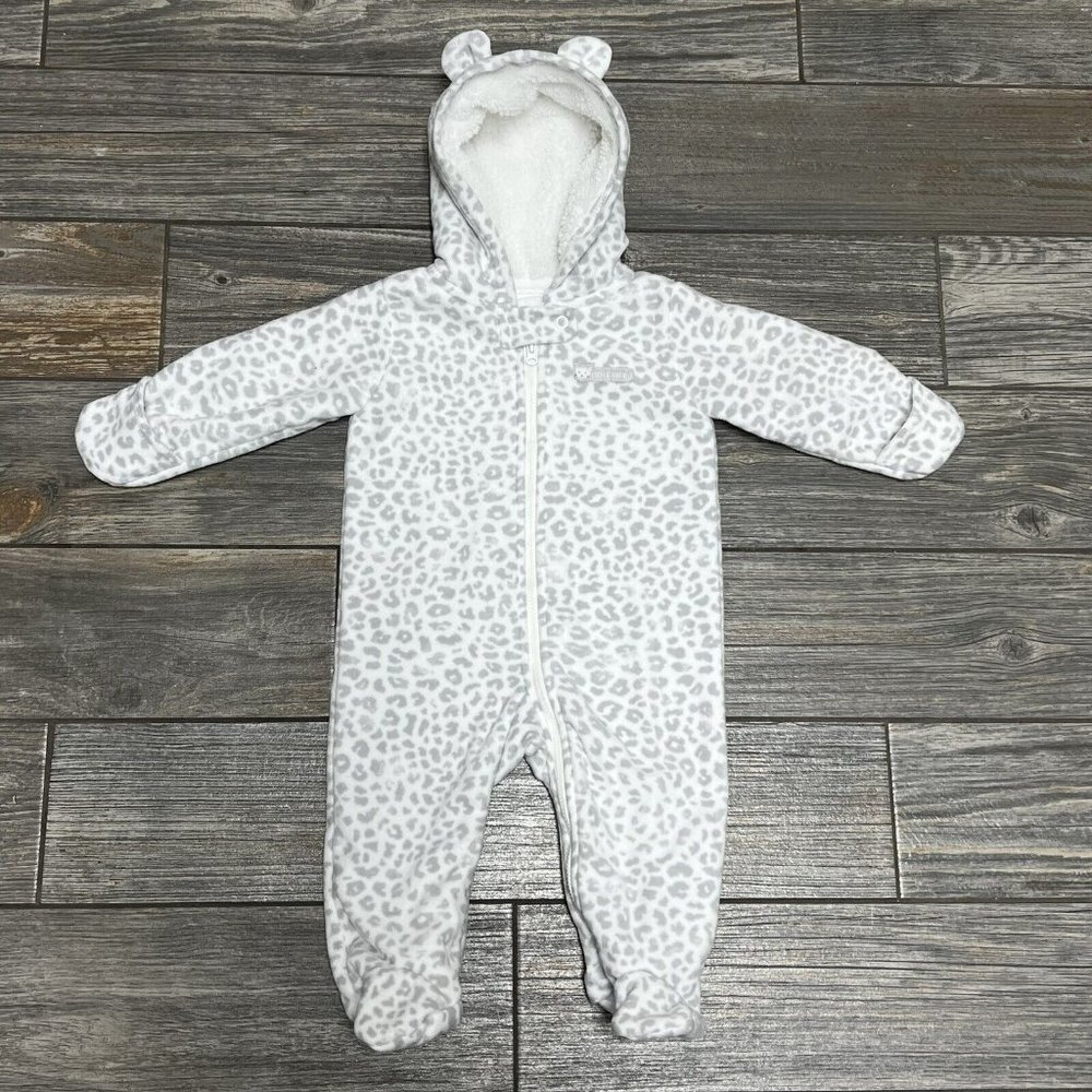 Carter’s Baby Bunting Outwear w/ Hood 6 Months One Piece Animal Print Kitty